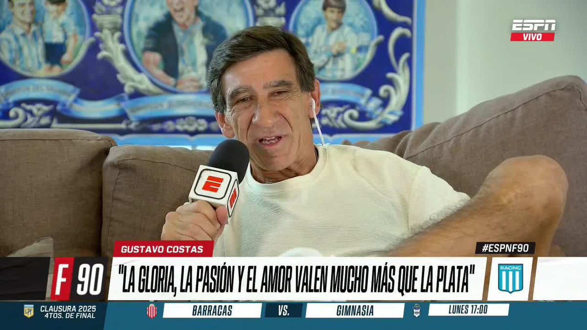 🗣️ "A MILITO LO HICE DEBUTAR Y AHORA ES PRESIDENTE MIO". 🎙️ Gustavo Costas en ESPN.