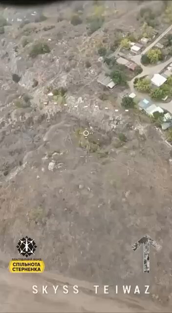 Interception of low flying russian piece of shit drone, before it could hurt anyone.