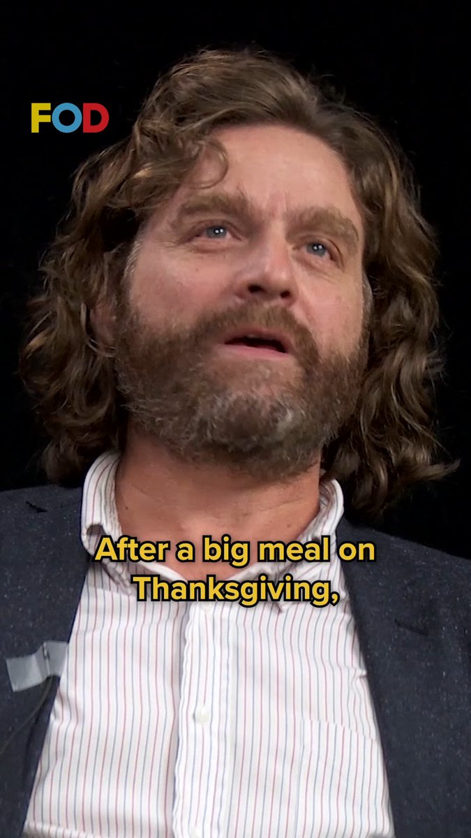 Zach Galifianakis gives a secret to Brad Pitt about surviving Thanksgiving #BetweenTwoFerns