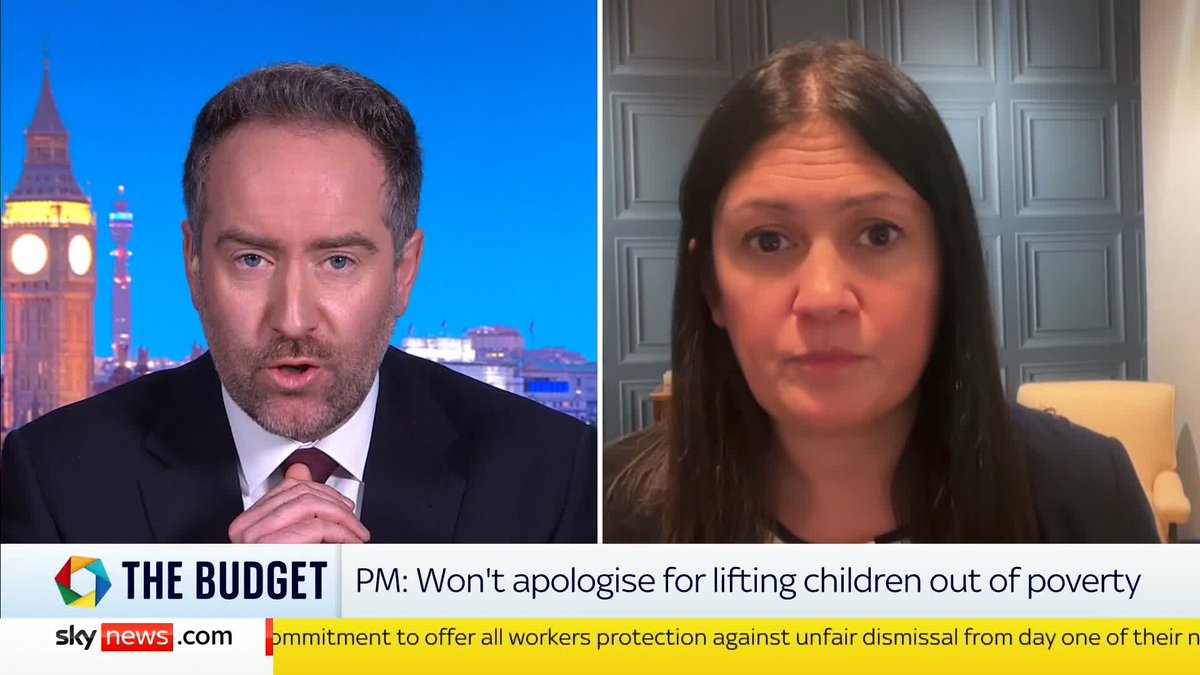 "These are long term reforms we need to make to deal with long term unemployment" Culture Secretary Lisa Nandy denies the reason taxes are rising is due to the welfare bill increasing 📺 Sky 501, Virgin 602, Freeview 233 and YouTube
