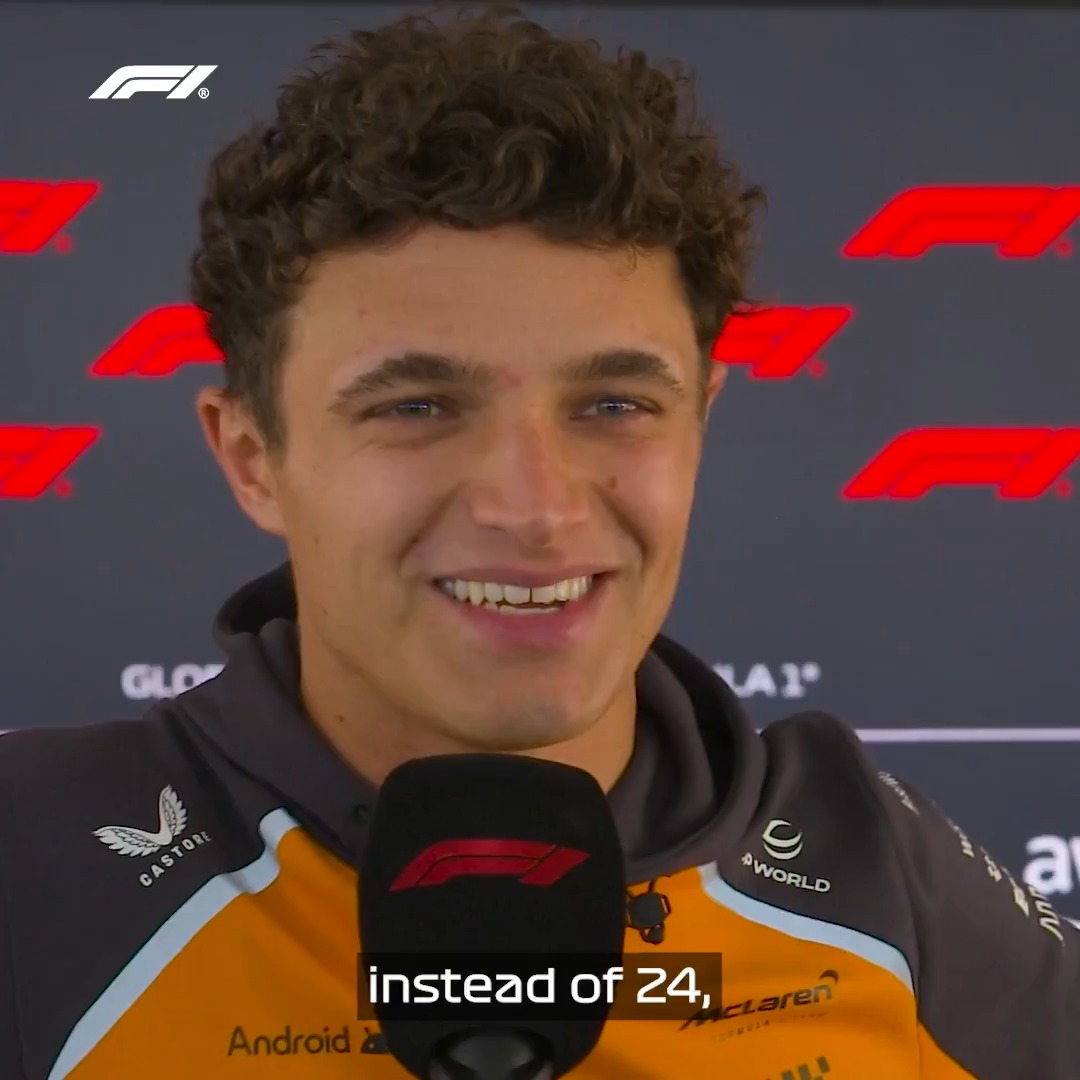Lando’s looking and sounding relaxed ahead of a big weekend! 😃 #F1 #QatarGP