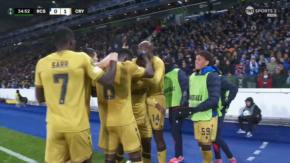 Clinical from Tyrick Mitchell and Crystal Palace lead in Strasbourg 🎯 Brilliant centre-forward play from Jean-Philippe Mateta and his fine ball is slotted home by Mitchell 😮‍💨 📺 TNT Sports &amp; discovery+ UK
