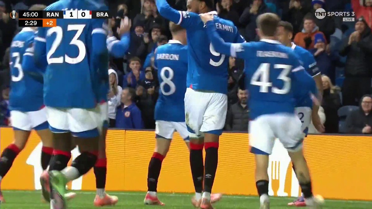 James Tavernier steps up and slots home the penalty to give Rangers the lead 🤩 📺 TNT Sports &amp; discovery+ UK