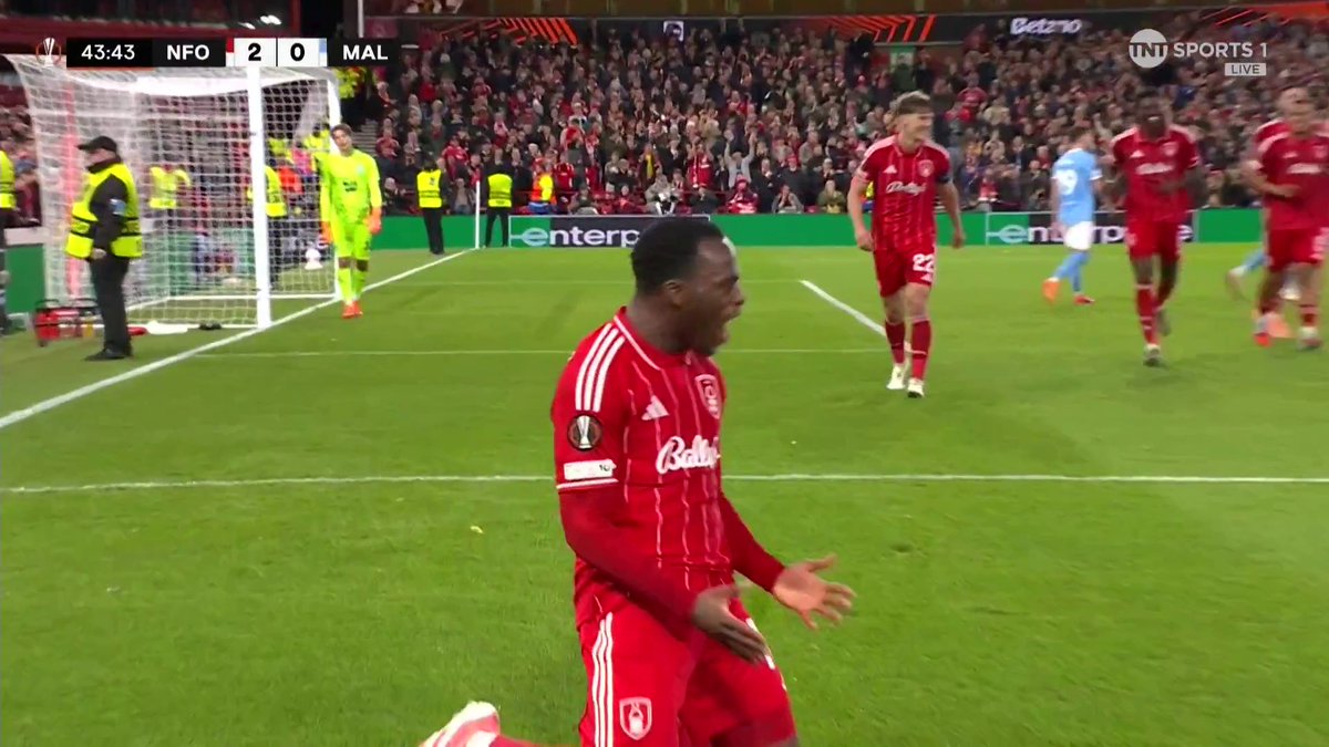 Fantastic from Forest! ๐ Arnaud Kalimuendo secures his first goal for the club since joining in the summer ๐ฏ ๐บ TNT Sports & discovery+ UK