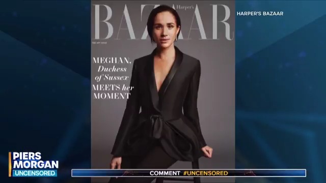 "The utter delusion of this person!" Piers Morgan discusses the "grand and unnecessary" introduction documented in Meghan's Harper's Bazaar interview. Watch more 👇 📺 Piers Morgan | Katie Nicholl | KINSEY SCHOFIELD