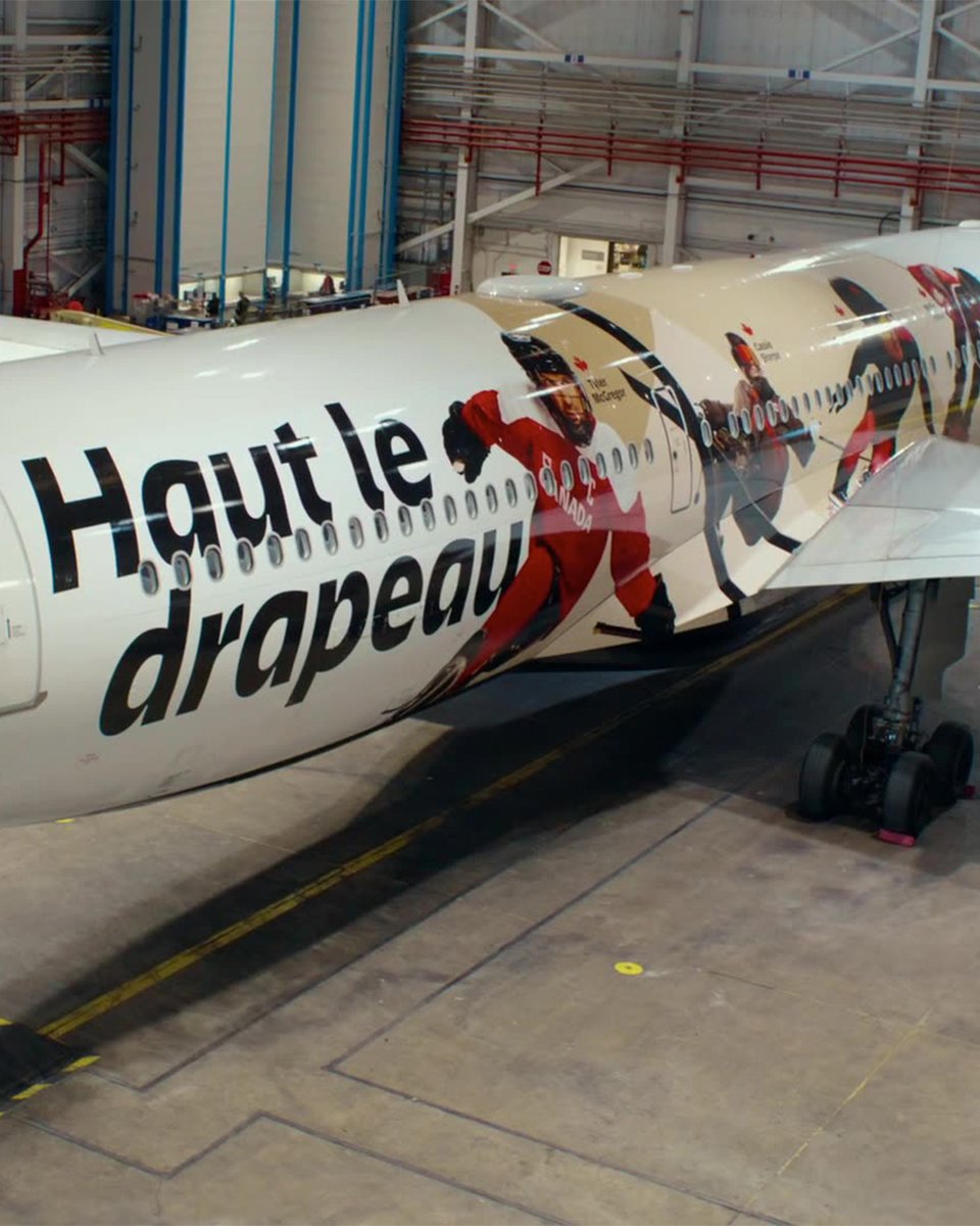 Du décollage à l’atterrissage, nous portons haut la fierté canadienne. ❤️ Voici la nouvelle livrée de l’appareil qui transportera les membres d’Équipe Canada et de Équipe paralympique canadienne aux Jeux de Milano Cortina 2026. #HautLeDrapeau