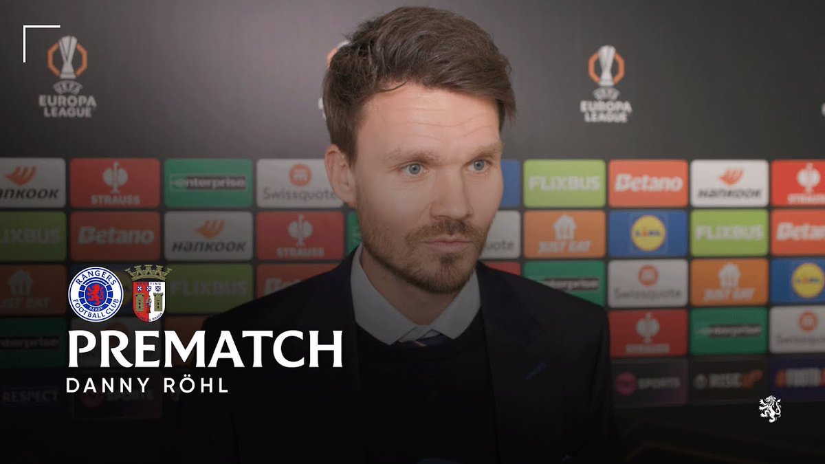 🎙️ Danny Röhl spoke to RangersTV after tonight's #UEL game against Braga.