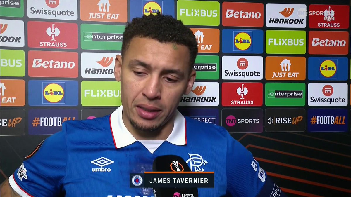 “It feels like we lost the game because it was in our hands” James Tavernier assesses where it slipped away for Rangers against Braga 👀 🎙️ Matt Smith | 📺 TNT Sports & discovery+ UK