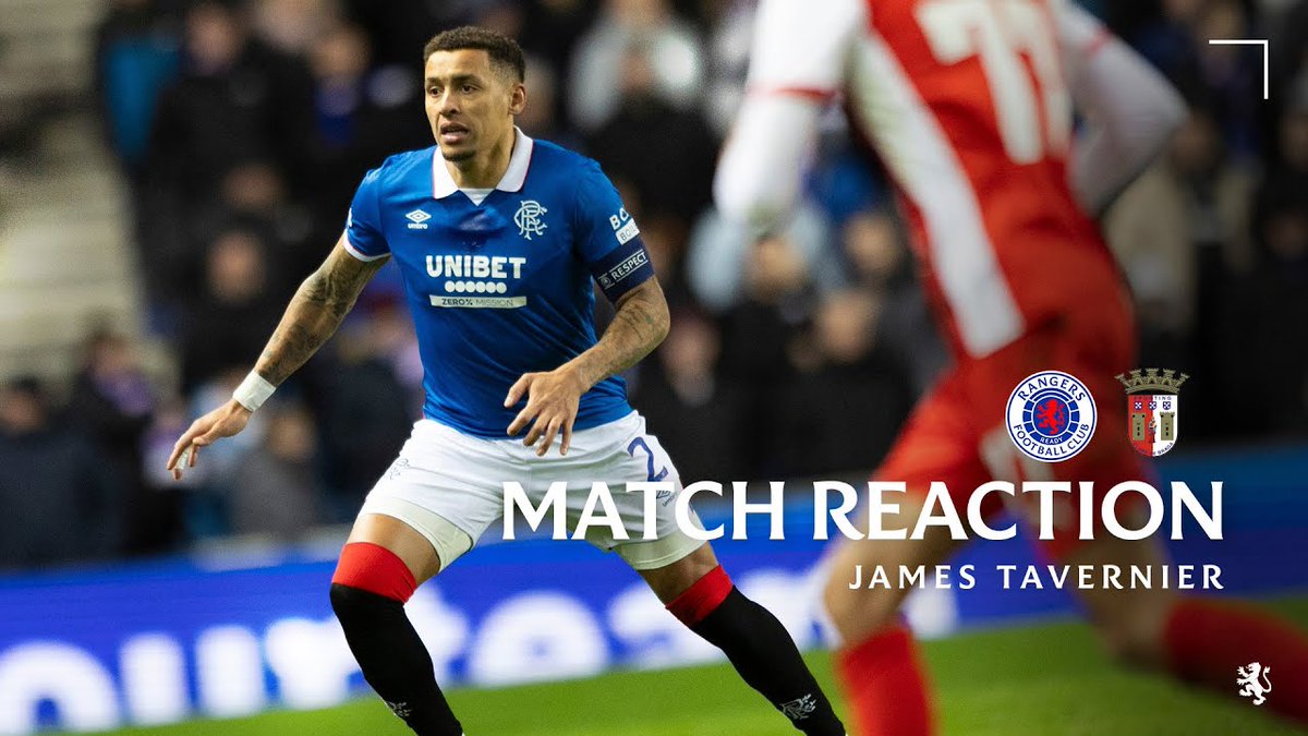 James Tavernier spoke to RangersTV following today's match against S.C. Braga.