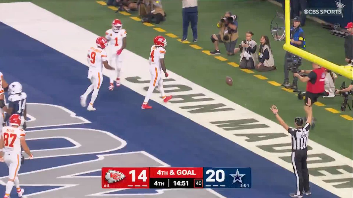 A vintage CLUTCH play from Patrick Mahomes finds Rashee Rice for the touchdown on fourth-and-goal 🥶