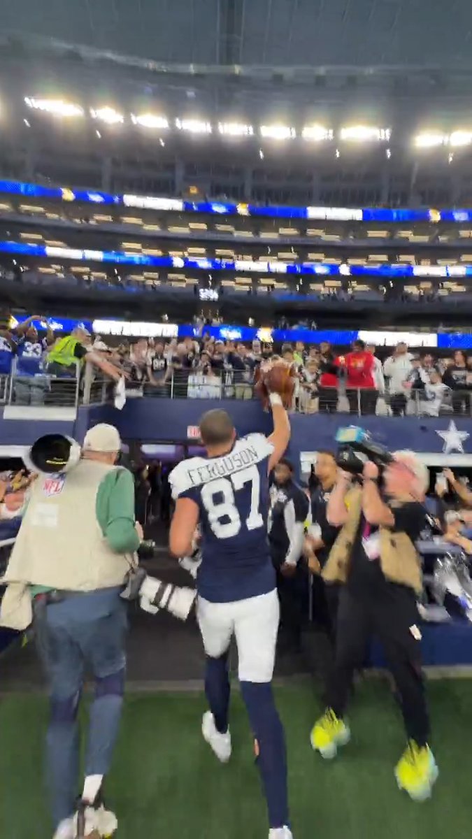 Jake Ferguson took the whole turkey with him ๐ @DallasCowboys