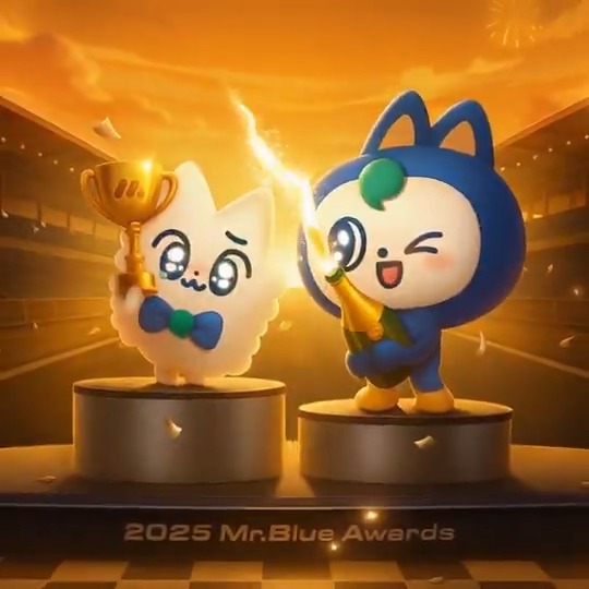 [#RT_이벤트] 2025 미스터블루 대상 여러분의 최애 작품에 투표해 주세요❤️‍🔥 🏁투표하면 보너스머니 즉시 지급! ▶️ 본 이벤트 글을 RT해주신 팔로워 분들께 🏅카카오페이상품권 10만원(1명)과 🏅루루 시팅인형(10명)을 보내드립니다!(~12/11)