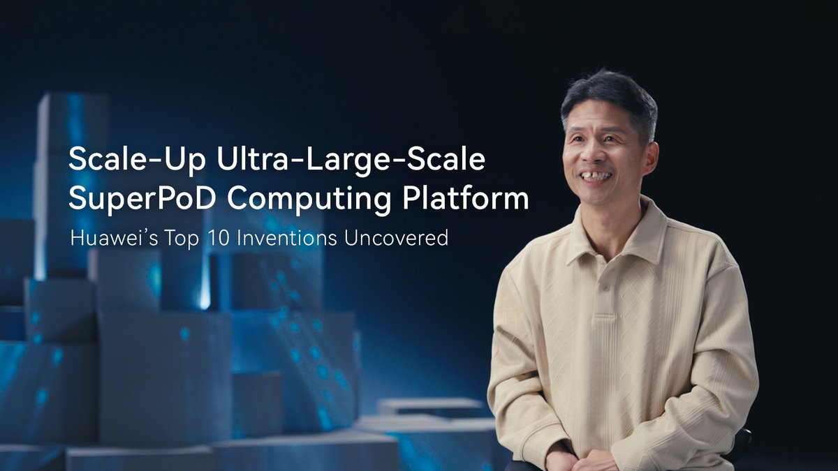 At Huawei Innovation &amp; Intellectual Property Forum 2025, the Top Ten Inventions awards spotlighted the Scale-Up Ultra-Large-Scale SuperPoD computing platform that's built for low latency and high throughput to help AI respond faster.