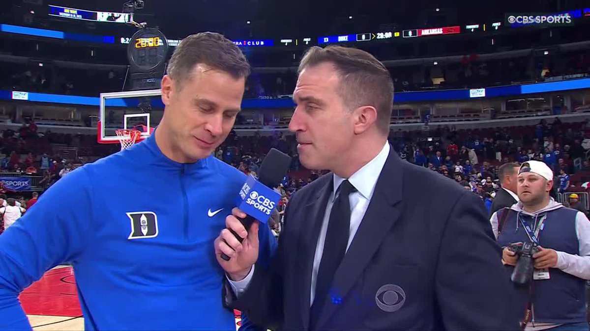 "Cam Boozer's a winner man." Jon Scheyer told Jon Rothstein that Cam Boozer really put Duke on his back tonight.