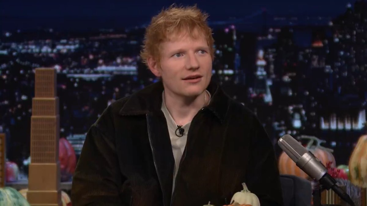 .Ed Sheeran HQ has thoughts on how Americans celebrate Thanksgiving 🤣 #FallonTonight