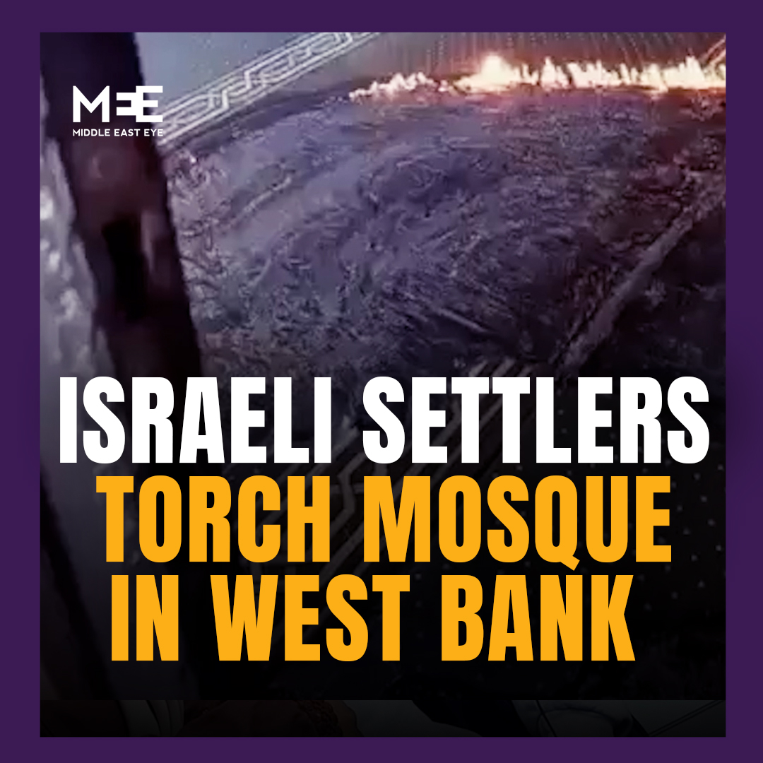 A group of Israeli settlers vandalised and set fire to Al-Falah Mosque in Biddya, a town in the northern occupied West Bank, on Thursday, in the latest attack amid a wave of escalating violence against Palestinians