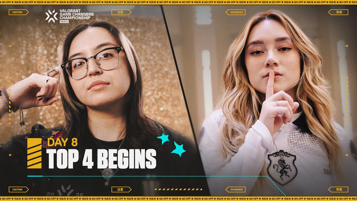 Top 4 has arrived at #VCTGameChangers Seoul! First, Shopify Rebellion VALORANT and Team Liquid BR 🇧🇷 face off in a 2023 rematch for a spot in Grand Finals. Then, MADE IN BRAZIL. and KRÜ look to stay alive and continue their Lower Bracket runs. Don't miss any of it at