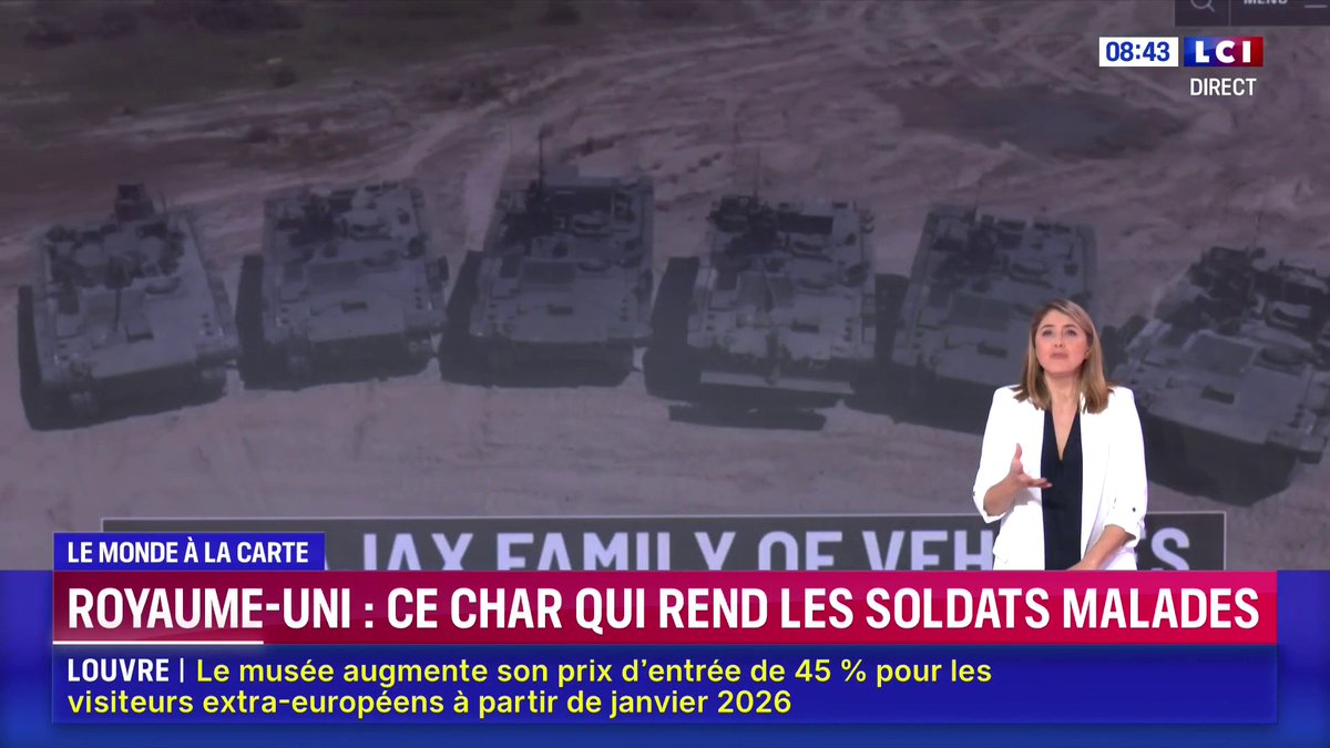 Royaume-Uni : coup dur pour l'armé britannique à cause d'un char qui rend les soldats "malades" ▶️ Le monde à la carte avec Magali barthes