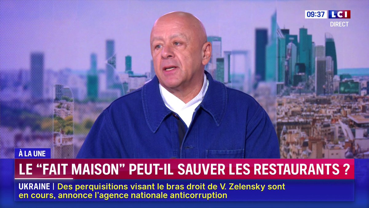 Restauration : "Cela fait 40 ans qu'on assiste à une dégastronomisation de la France (...) C'est inquiétant, c'est un modèle français qui est en train de disparaître, c'est un patrimoine qui est en train de disparaître", le chef Thierry Marx