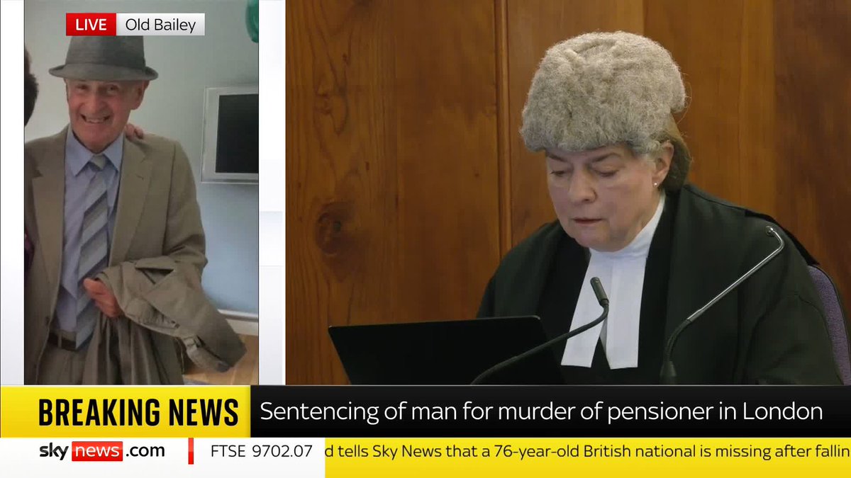 BREAKING: Peter Augustine sentenced to life with minimum of 23 years for murdering pensioner in London 📺 Sky 501, Virgin 602, Freeview 233 and YouTube