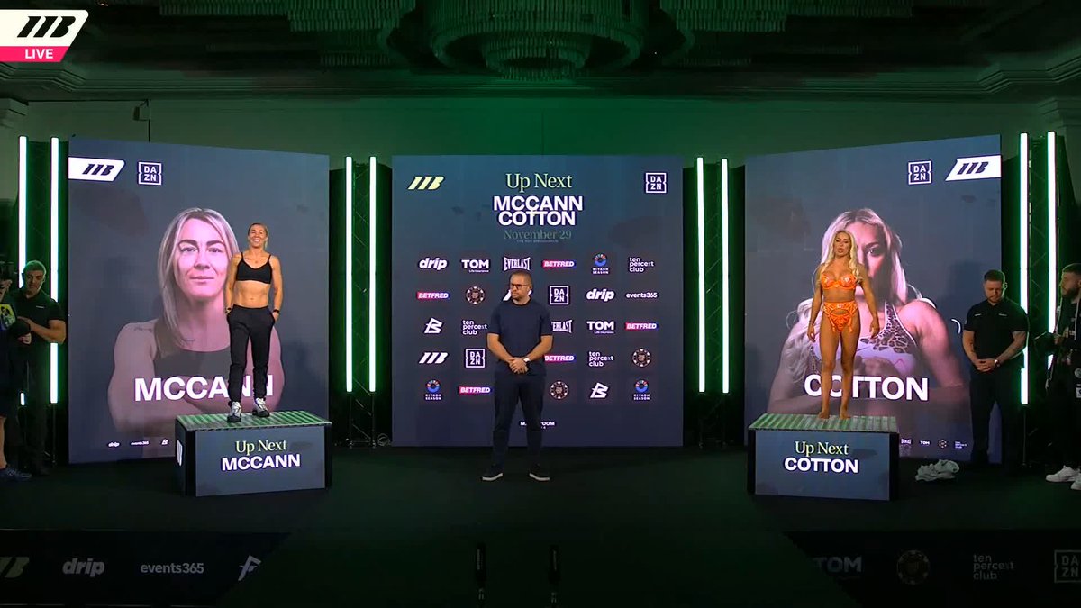 ⚖️ WEIGH-IN &amp; FINAL FACE-OFF 👀 Molly McCann vs Ebanie Cotton #McCannCotton #WhittakerGavazi