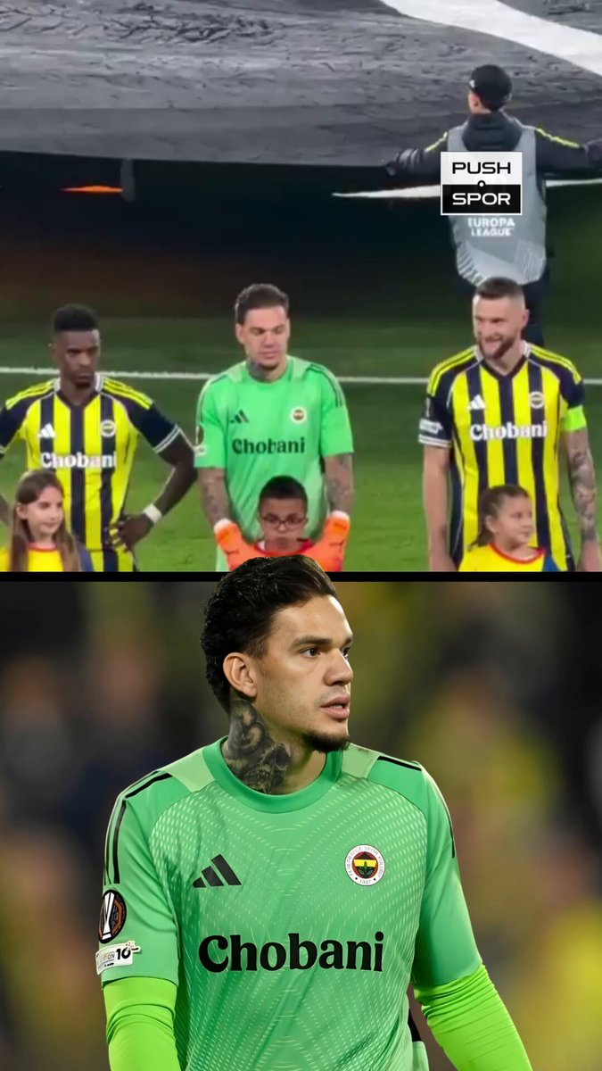Seremonide Ederson bir çocukla şakalaşırken, Skriniar çocuğun işitme engelli olduğunu söyleyince Ederson işaret diliyle “seni seviyorum” işareti yaptı.