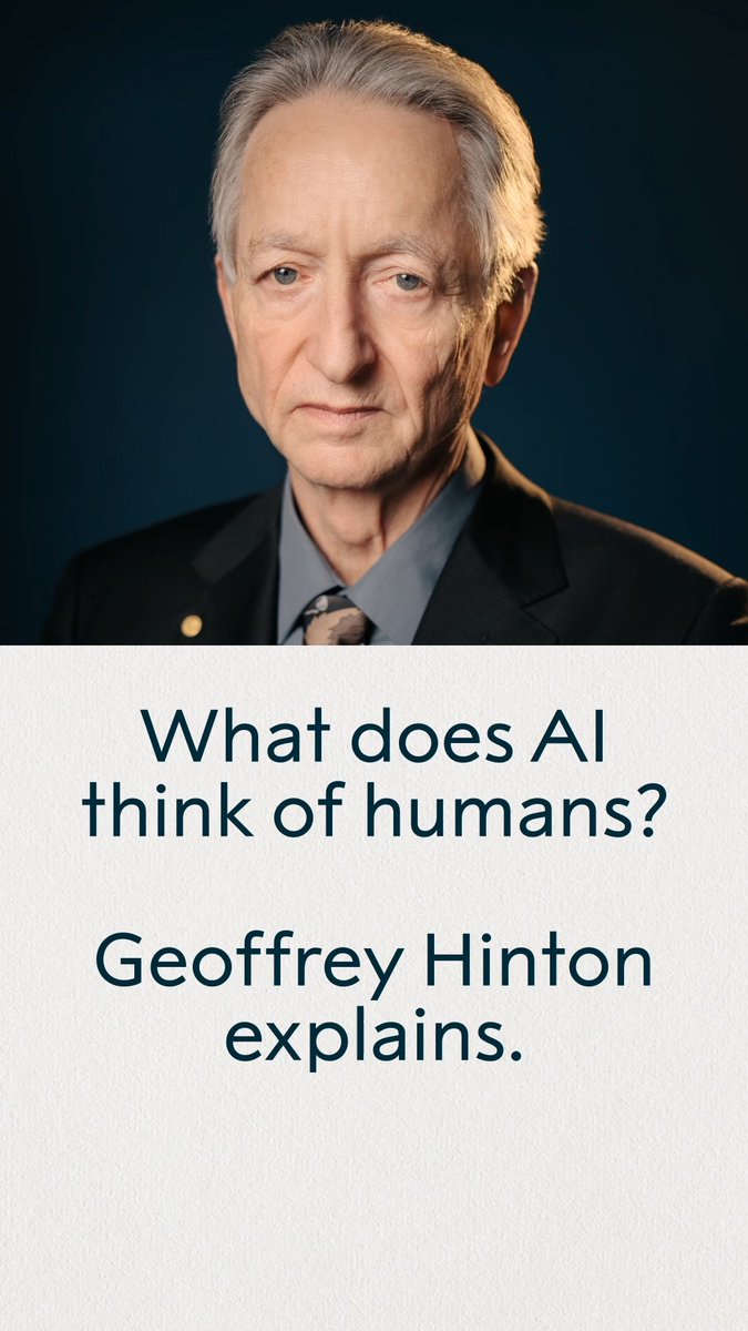 "I think that's our only hope, for it being much starter than us, but still keeping us around." To co-exist with advanced AI, Geoffrey Hinton argues, we must design systems that develop strong maternal instincts towards humanity. Hinton, often called the 'Godfather of AI' was awarded the 2024 Nobel Prize in Physics "for foundational discoveries and inventions that enable machine learning with artificial neural networks". Watch the full event 'Our Future with AI':