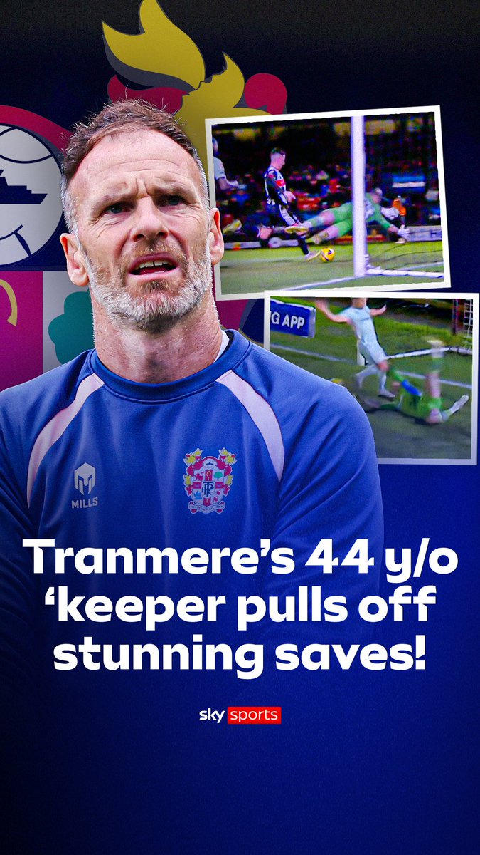 Still got it! Tranmere Rovers' 44-year-old 'keeper Joe Murphy pulled off some stunning saves to ensure his side secured a 2-1 win over Grimsby last night 🧤