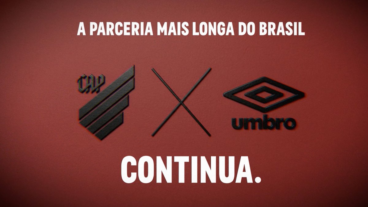Athletico 🤝 Umbro Há 28 anos, caminhamos lado a lado. E ainda temos muitos capítulos para escrever juntos. Contrato renovado 🌪️🔴⚫️ Uma das parcerias mais duradouras e sólidas do futebol brasileiro continua: ➡️