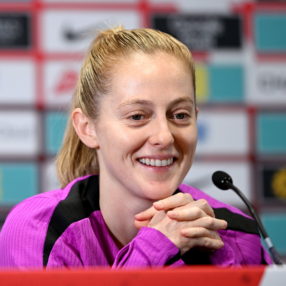 "I'm not sure if I'm captain yet." 👀 "Oh yes, you know!" 😂 Keira Walsh on what it'll mean to lead out the #Lionesses at Wembley Stadium tomorrow ❤️