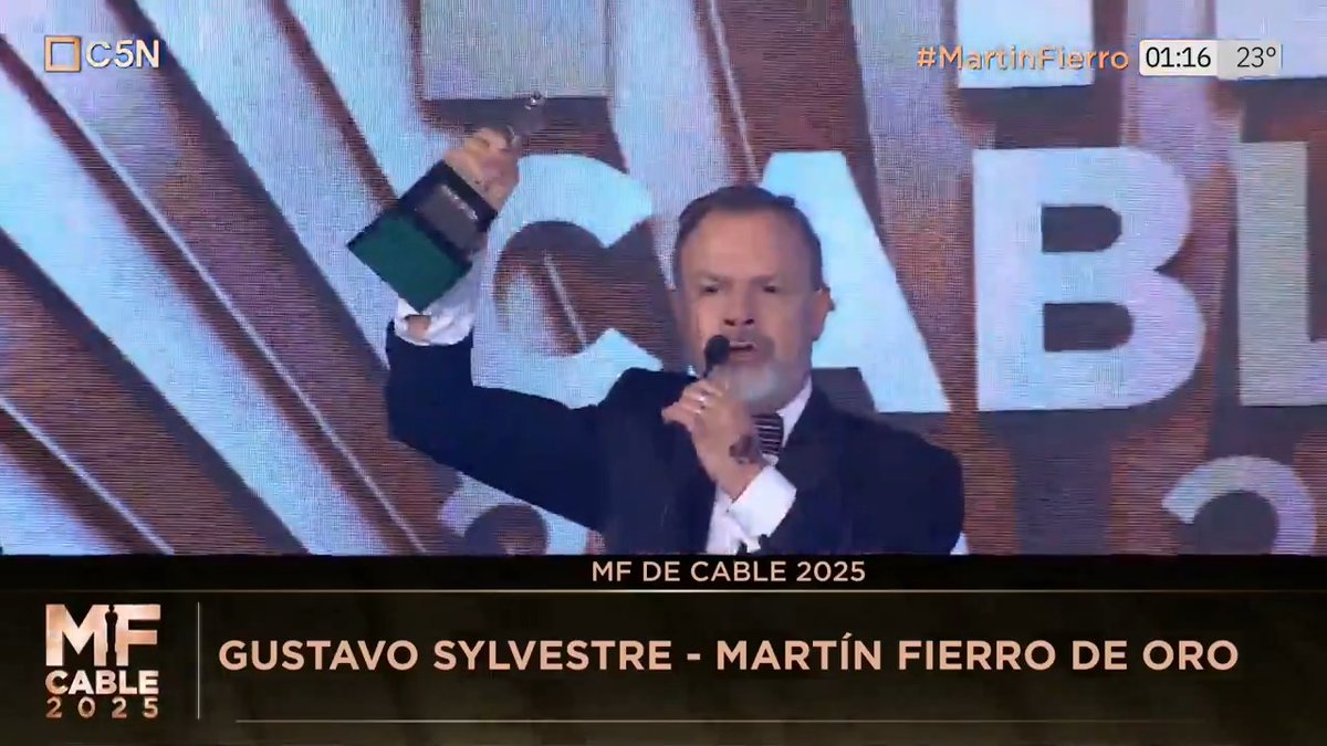 "Gustavo Sylvestre": Porque ganó el Martín Fierro de Oro en los premios #MartinFierro de Cable 2025