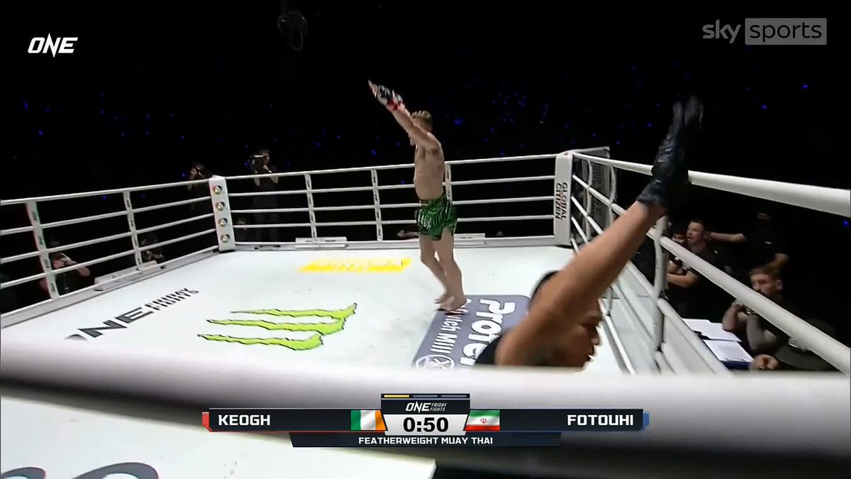 Ireland’s Tom Keogh lands a HUGE first-round KO in SENSATIONAL debut for ONE Championship 💥🇮🇪