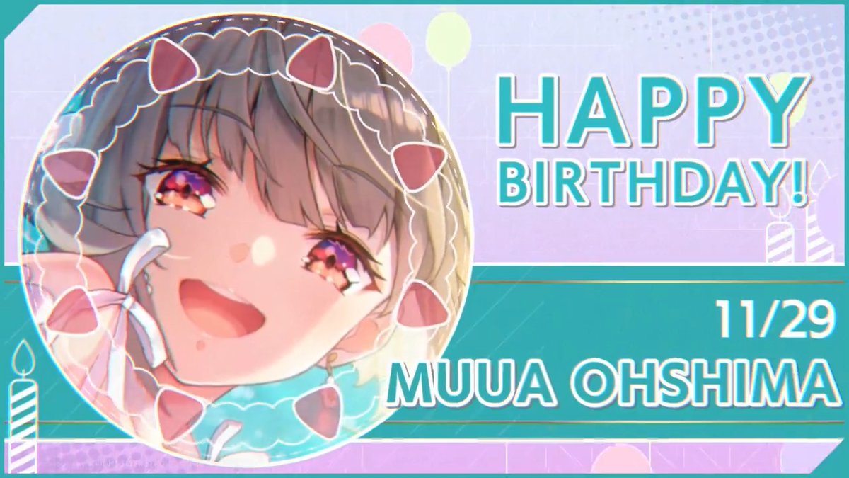 🎊🎂HAPPY BIRTHDAY!!🎂🎊 本日11月29日は、 第31E部隊所属 大島六宇亜の誕生日🎉 #ヘブバン #大島六宇亜生誕祭2025 #ヘブバンキャラ生誕祭