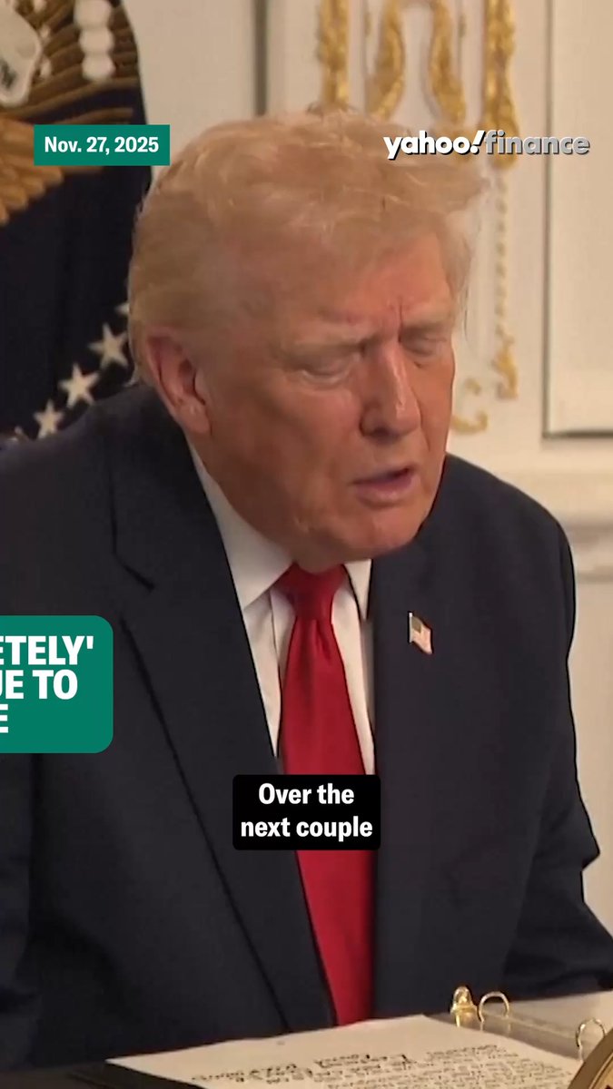 President Trump: "We'll be cutting income tax, could be almost completely cutting it" due to tariff revenue.