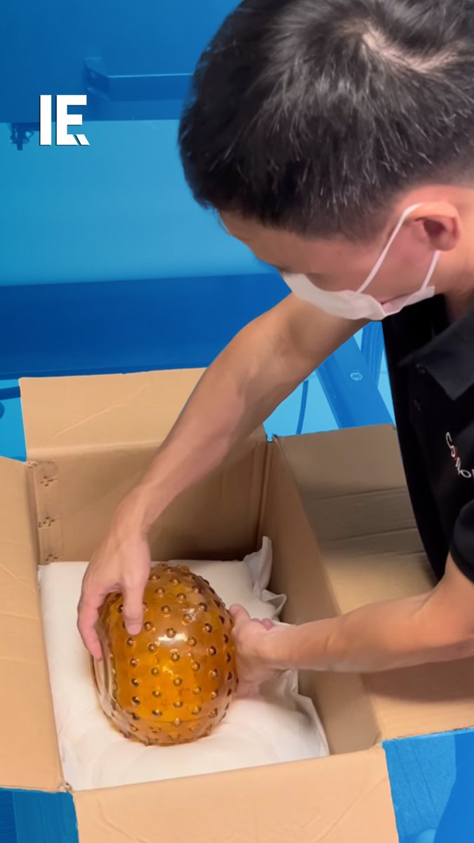 Foam packaging that forms around the product to protect fragile items from drops