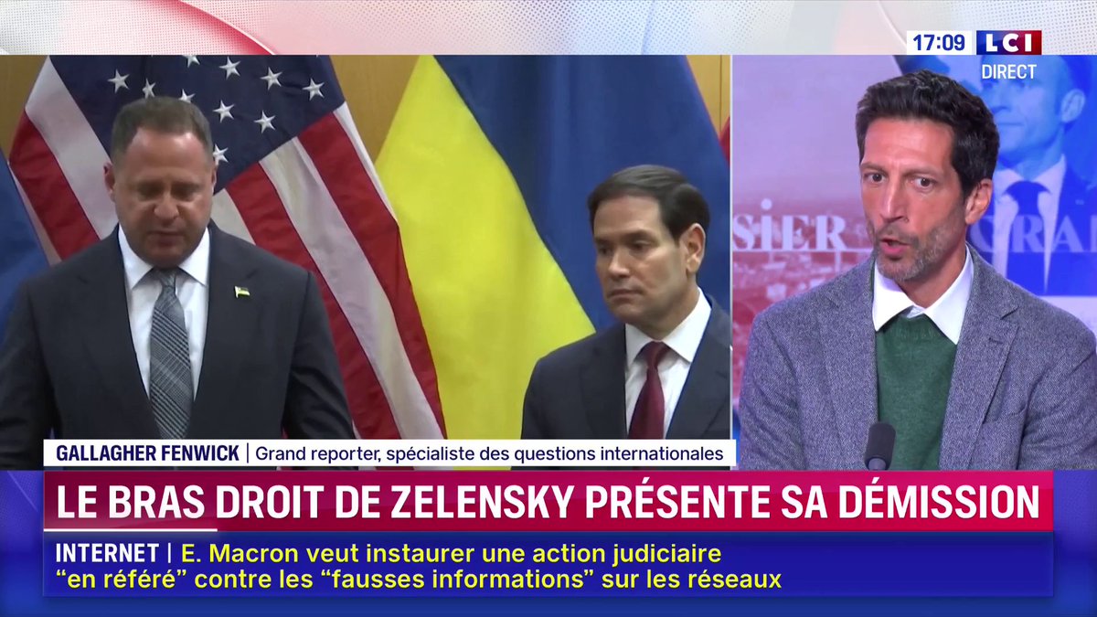 🔴 Ukraine : Le président ukrainien Volodymyr Zelensky annonce que son puissant chef de cabinet, Andriï Iermak, a remis sa démission après la perquisition de son logement par les enquêteurs de l'agence anticorruption