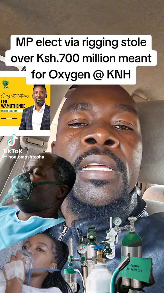 Mbeere North MP elect stole over Ksh. 700 million meant for Oxygen to save lives. Then KK/UDA government uses taxes to support his election and even rigged for him.
