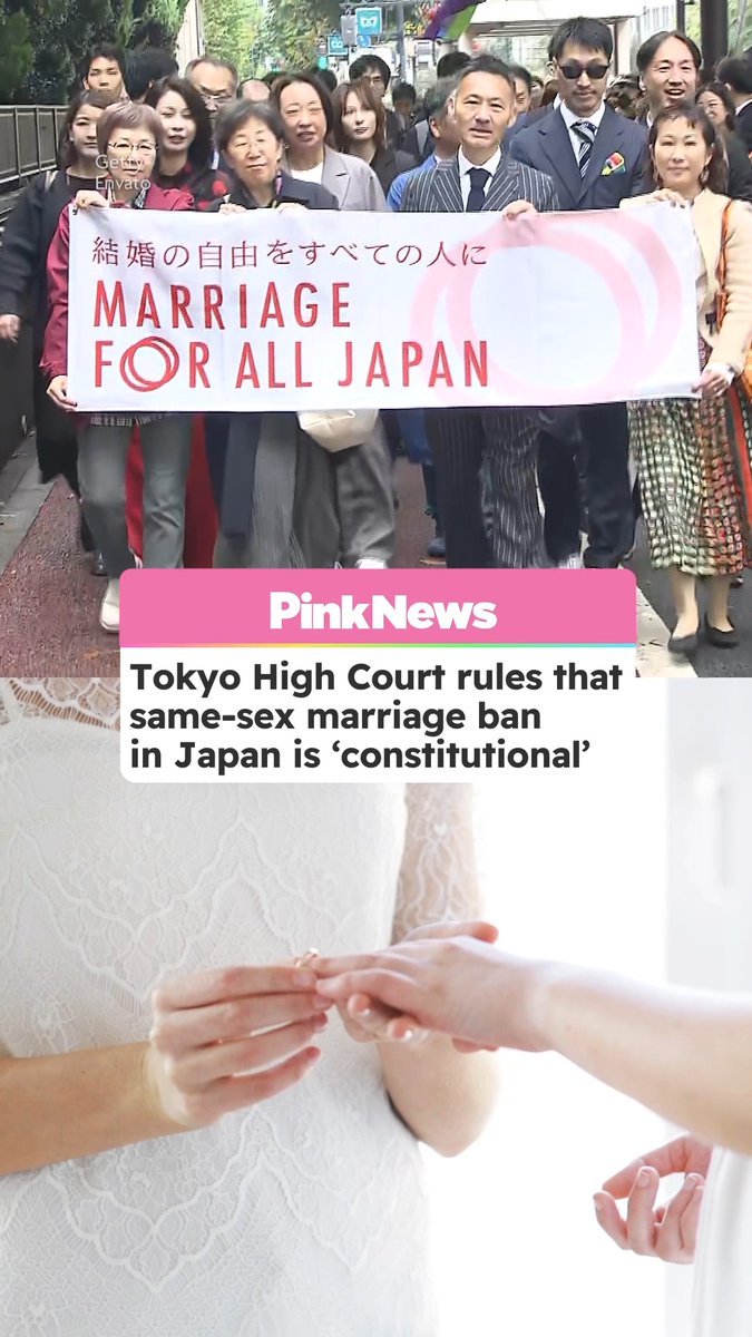 The Tokyo High Court has ruled that Japan's ban on same-sex marriage is constitutional. The court found on November 27 that Japan's refusal to legalise same-sex marriage was constitutional, with a definitive ruling expected to be brought to the Supreme Court in the coming months.