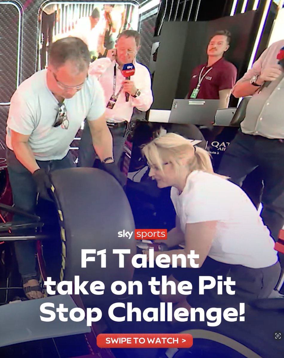 Team Collins 🆚 Team Brookes Who will come out on top in the Sky Sports F1 pitstop challenge?! 🛞
