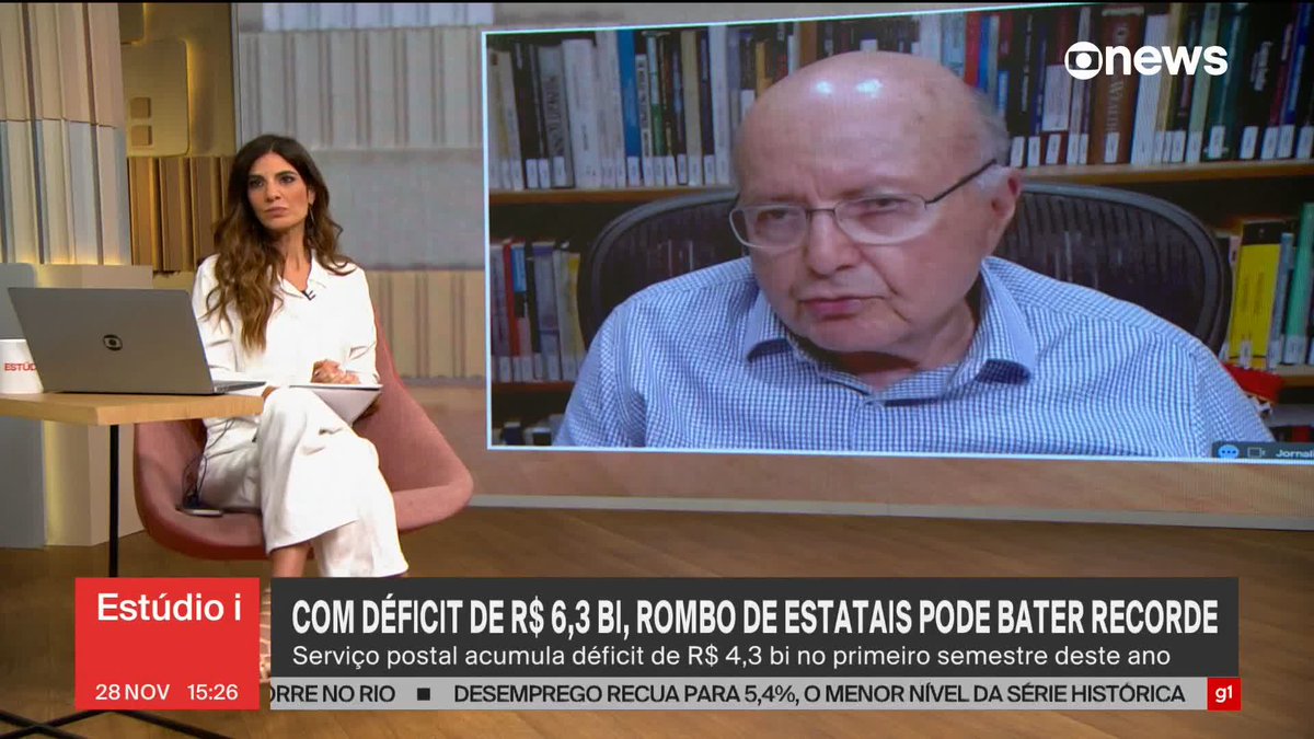 "A melhor saída é a privatização", diz Maílson da Nóbrega, economista e ex-ministro da Fazenda, sobre rombo nos Correios. ➡️ Assista à #GloboNews: #Estudioi