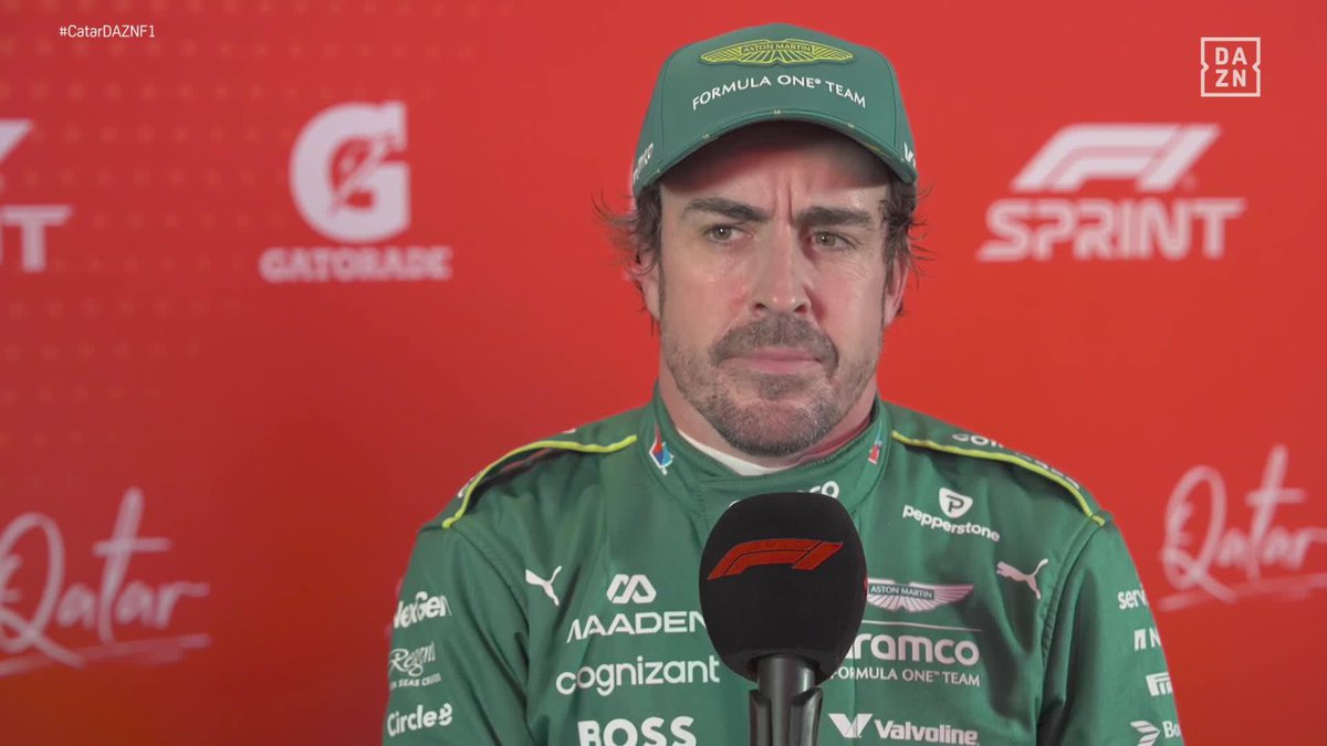 Lo contento que está Fernando con la PEDAZO de clasificación que acaba de hacer 😍 La sprint, mañana GRATIS aquí: #CatarDAZNF1 🇶🇦