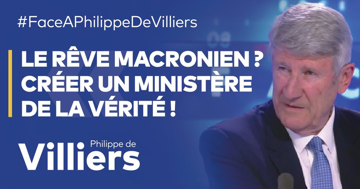 🎙 Labelliser les médias ? C’est l’#ARCOM puissance 1000 ! Le système panique. L’idéologie progressiste perd pied. Le rêve d'Emmanuel #Macron ? Créer un ministère de la Vérité… sans savoir qu’Orwell l’avait déjà imaginé ! 🔗 Émission complète : #FaceAPhilippeDeVilliers #FADV #CNews