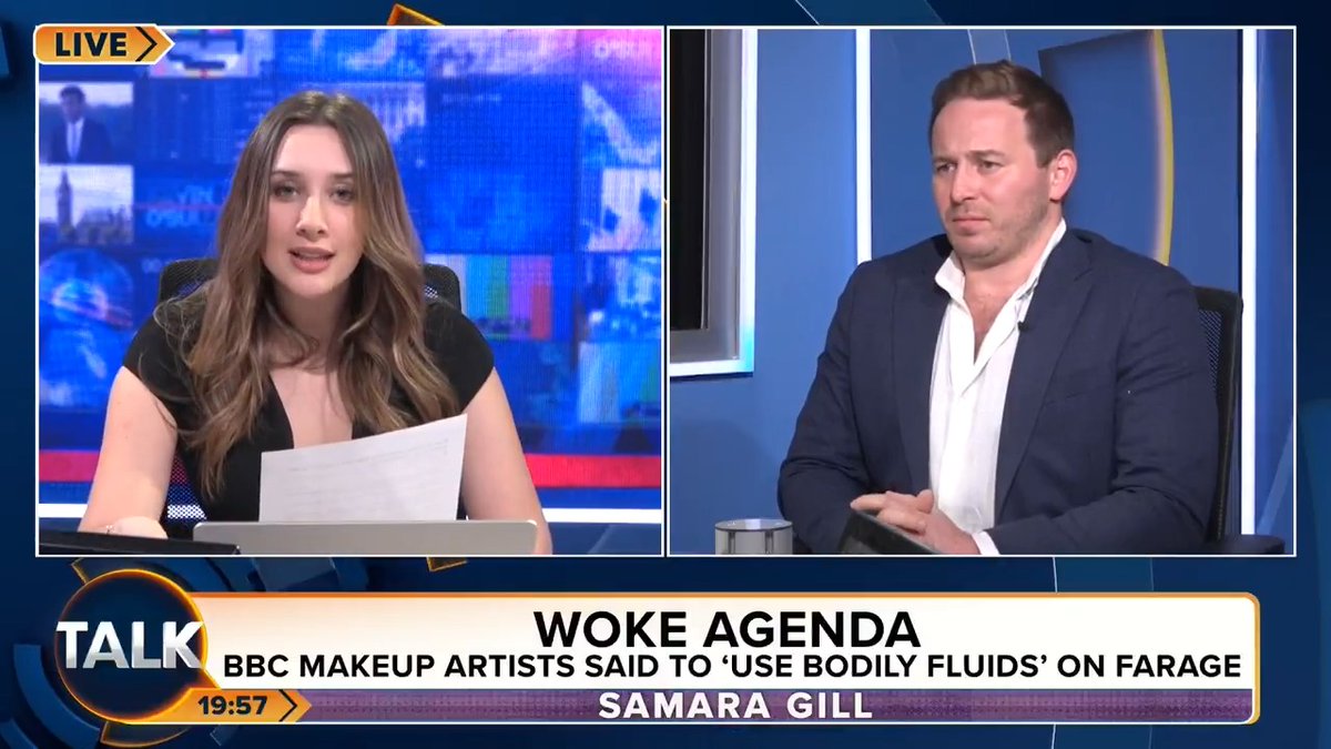 The BBC is facing astonishing allegations that their make-up artists used BODILY FLUIDS on Nigel Farage when preparing him for appearances Samara Gill: "If this is true, the BBC is in a world of TROUBLE!" @samaramgill Will Kingston