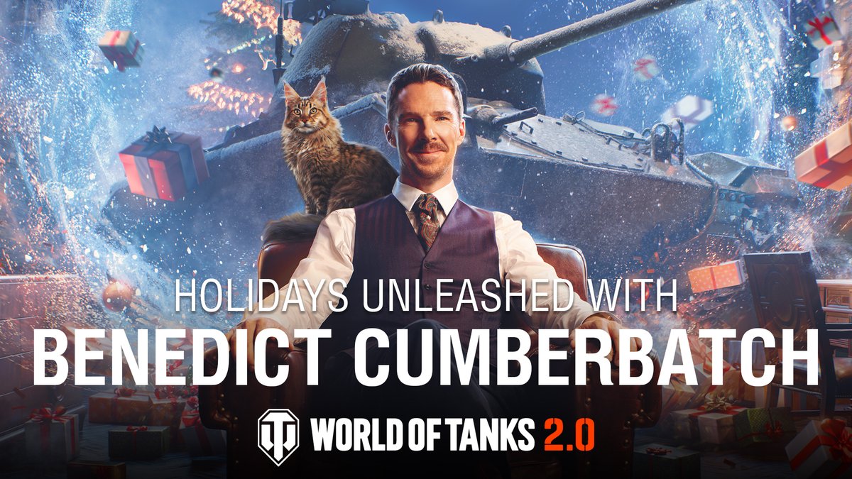 Benedict Cumberbatch promocionando ‘WORLD OF TANKS’