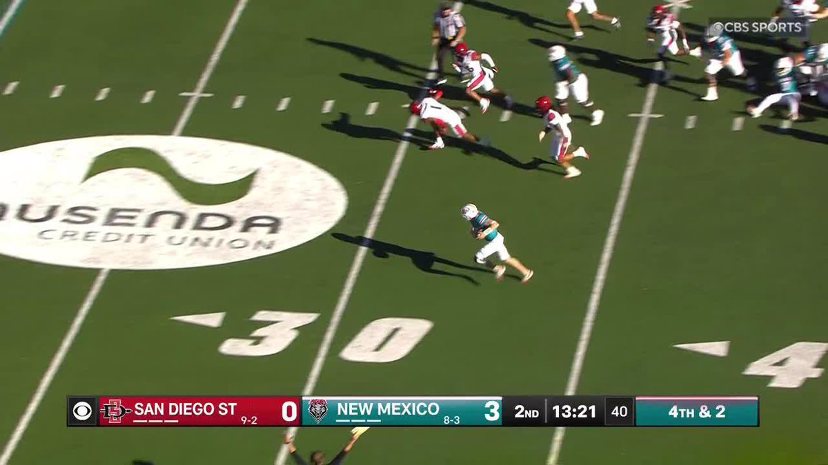 40 yards on 4th down? That's what James Laubstein does New Mexico Football