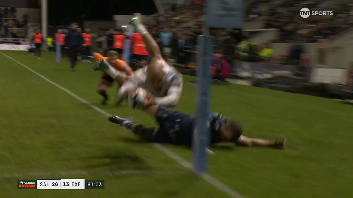 Game on. ⚡ Olly Woodburn delivers a flying Superman finish after a great break and offload from Dafydd Jenkins. 📺 TNT Sports &amp; discovery+ UK