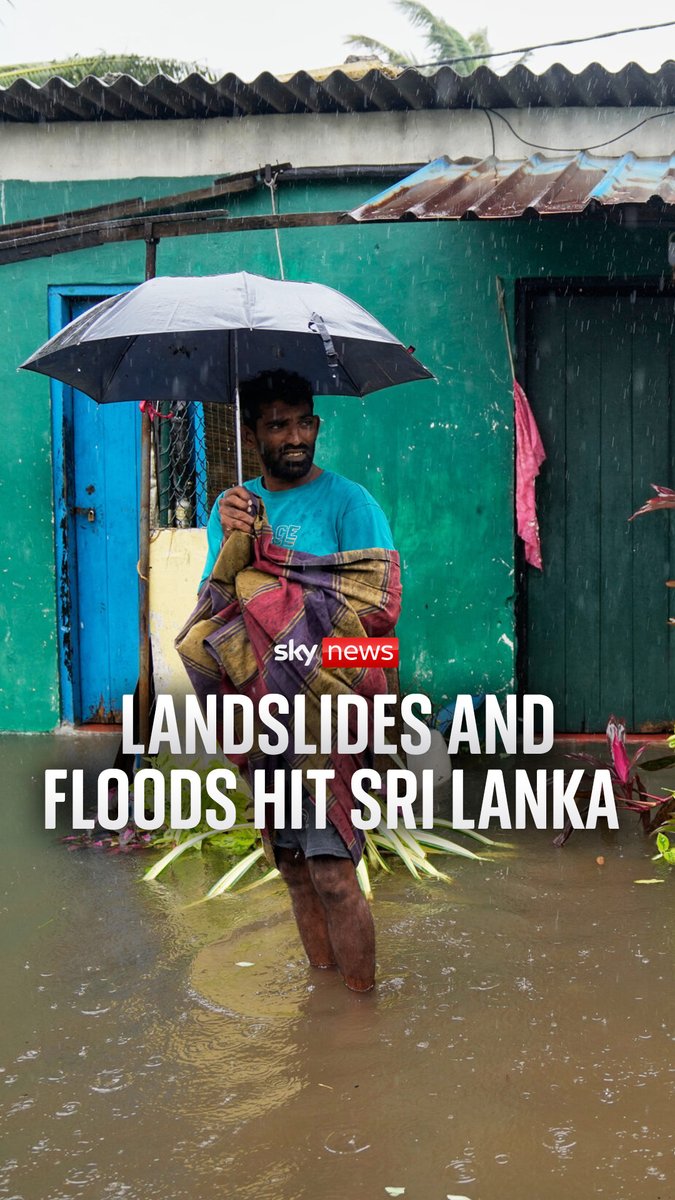 Heavy rain has triggered landslides and floods in Sri Lanka. The government's disaster management centre said 25 of the reported deaths occurred in the mountainous tea-growing regions, about 186 miles east of the capital, Colombo.