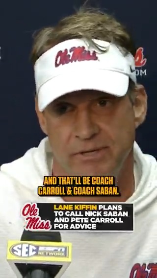 "My two calls will be the two closest in advice to what my dad would say to do in these things." Lane Kiffin shares that he will call Coach Carroll and Coach Saban for advice, with his Dad no longer around to help with his decision.