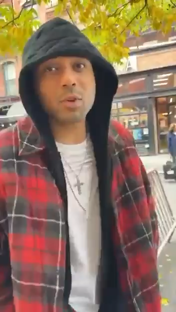 While Jews are afraid to wear Stars of David for fear of retribution, this man proudly displays a swastika necklace. Society has completely lost sight of its morals.