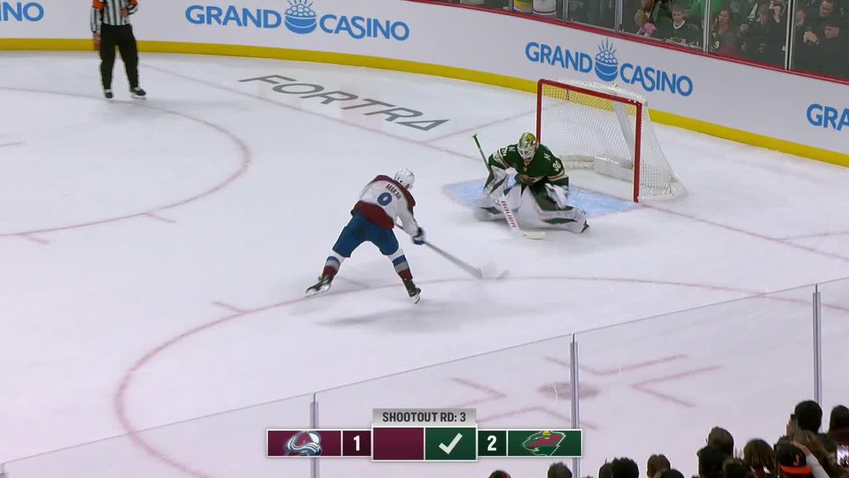 Jesper Wallstedt SHUTS DOWN Cale Makar in the shootout and the Wild snap the Avs’ 10-game winning streak 😳❌